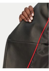 Hugo - HUGO Kurtka skórzana Lujana 50551255 Czarny Regular Fit. Kolor: czarny. Materiał: skóra #3