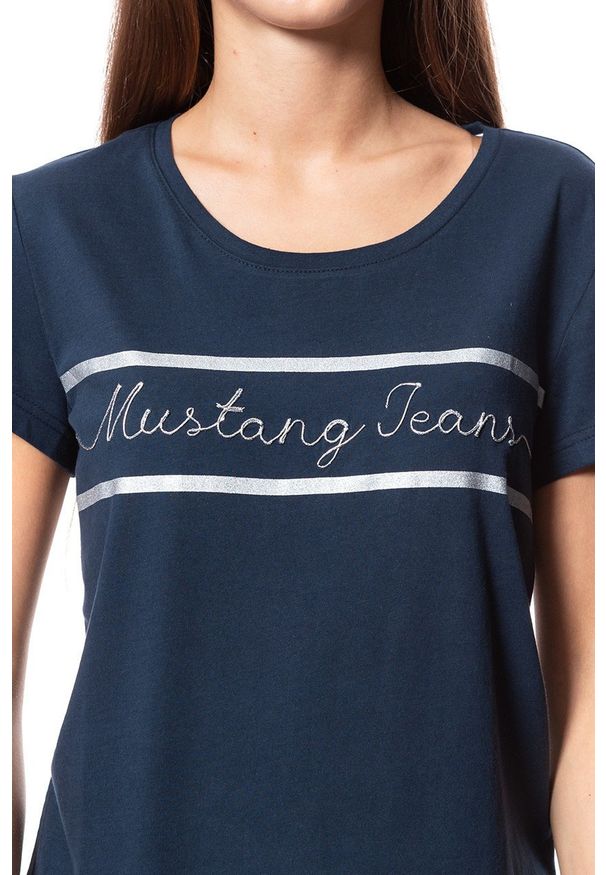 Mustang - MUSTANG T SHIRT DAMSKI Alina C Print Sky Captain 1008945 5323. Wzór: nadruk