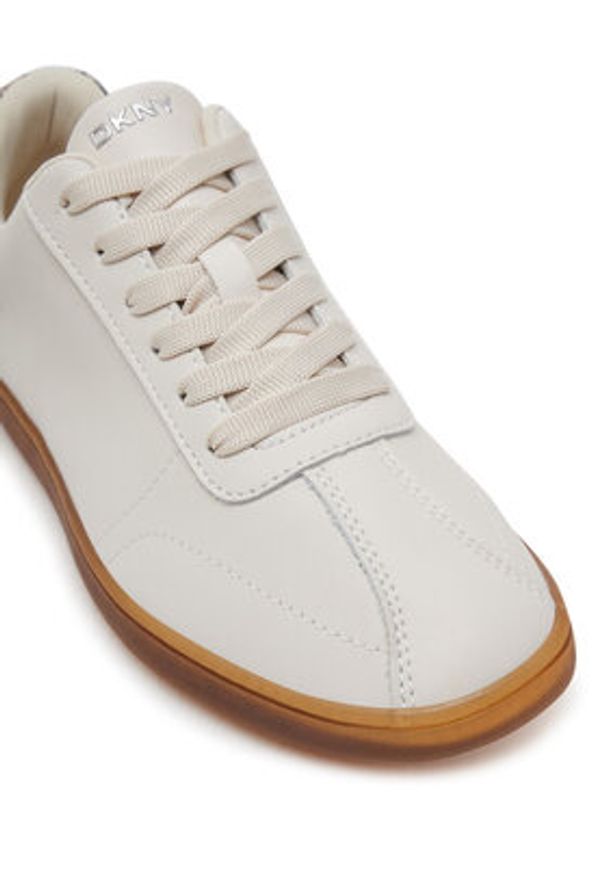 DKNY Sneakersy K1567385 Khaki. Kolor: brązowy. Materiał: skóra