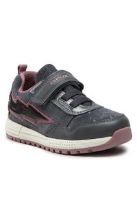 Sneakersy Geox B Alben G. A B263ZA 0BS02 C1325 S Dk Grey/Rose. Kolor: szary. Materiał: zamsz, skóra