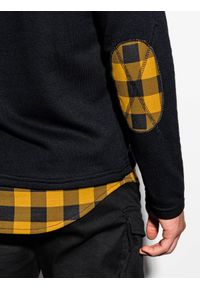 Ombre Clothing - Bluza męska z kapturem B1014 - czarna - XXL. Typ kołnierza: kaptur. Kolor: czarny. Materiał: materiał, bawełna, poliester #3