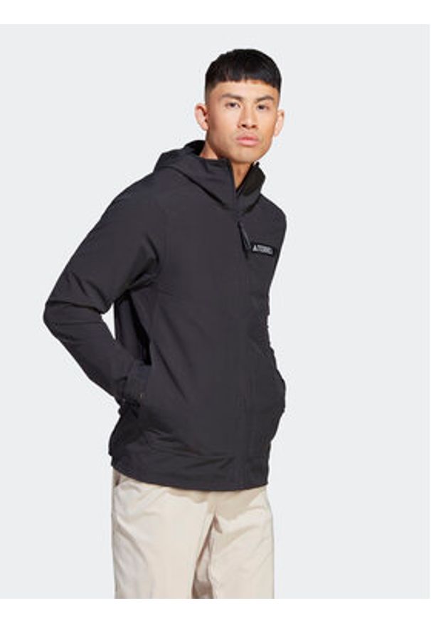 Adidas - adidas Kurtka outdoor Terrex Multi HZ4425 Czarny Slim Fit. Kolor: czarny. Materiał: syntetyk. Sport: outdoor