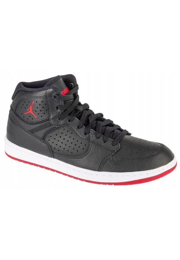 Nike - Męskie Skórzane Buty Treningowe Jordan Access Full Grain Leather. Kolor: czarny. Materiał: skóra. Sezon: zima