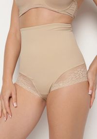 Born2be - Beżowe Majtki Modelujące z Wysokim Stanem Elinee. Stan: podwyższony. Kolor: beżowy #3