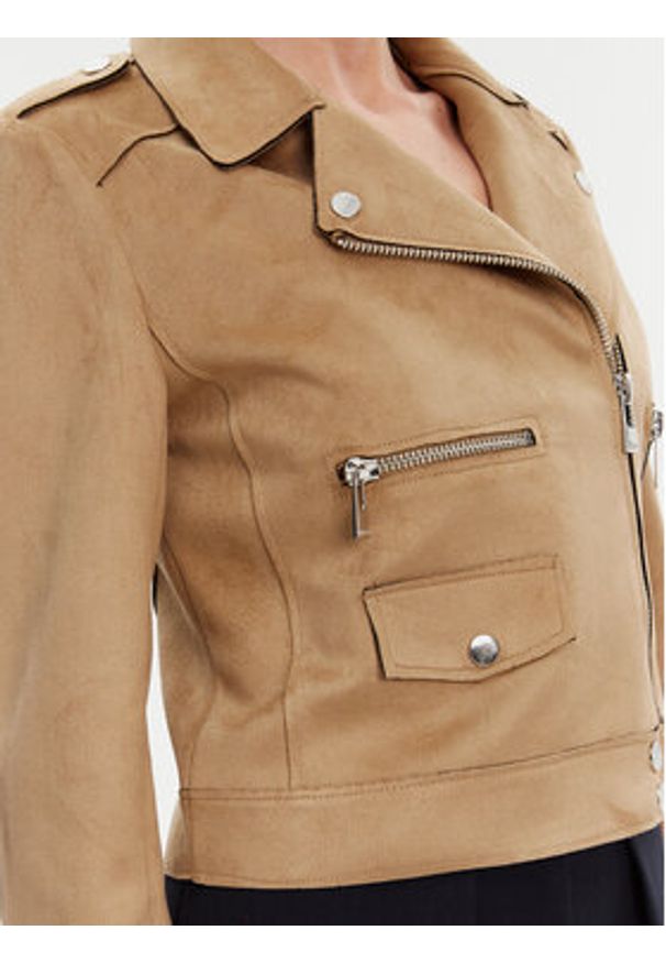 Morgan Kurtka z imitacji skóry 241-GOUSMI Beżowy Regular Fit. Kolor: beżowy. Materiał: skóra