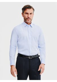 Pako Lorente - PAKO LORENTE – Gładka bawełniana koszula męska. Materiał: bawełna. Długość rękawa: długi rękaw. Długość: długie. Wzór: gładki #10