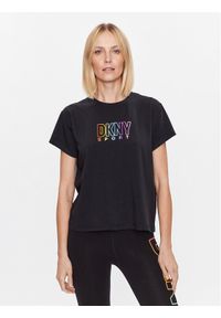 DKNY Sport T-Shirt DP3T8782 Czarny Classic Fit. Kolor: czarny. Materiał: bawełna. Styl: sportowy