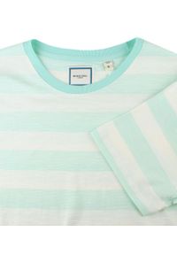 Lekki i Przewiewny T-Shirt Męski - Brave Soul - Miętowa w Paski. Okazja: na co dzień. Kolor: miętowy. Materiał: bawełna. Wzór: prążki, paski. Sezon: lato, wiosna. Styl: casual #6
