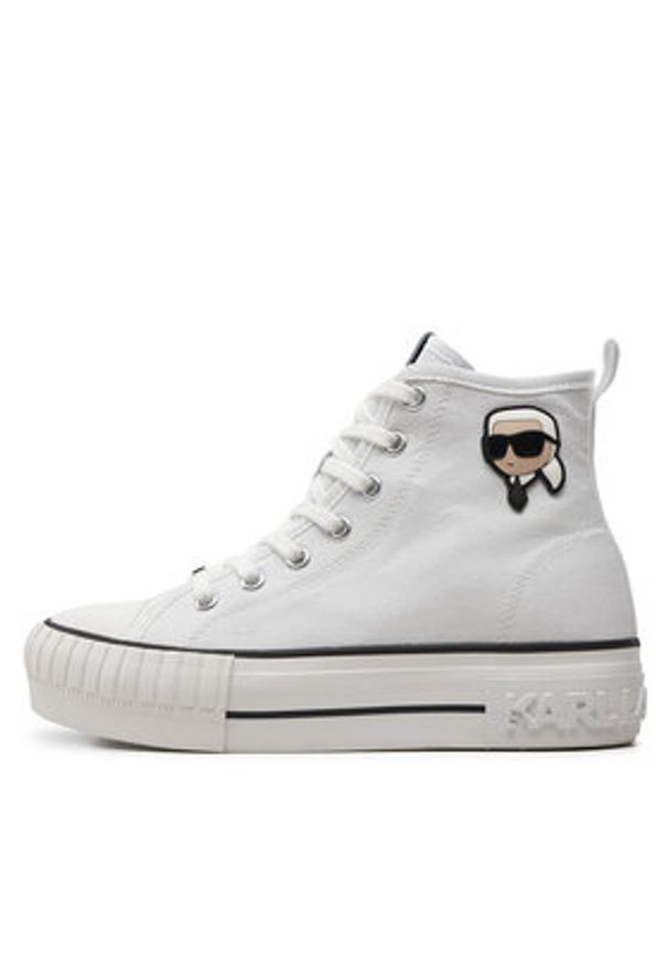 Karl Lagerfeld - KARL LAGERFELD Trampki KL60444 Biały. Kolor: biały. Materiał: materiał