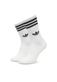 Adidas - adidas Zestaw 3 par wysokich skarpet unisex 3-Stripes High JV7418 Kolorowy. Materiał: materiał, bawełna. Wzór: kolorowy #5