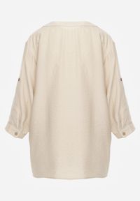 Born2be - Beżowa Koszula z Wiskozy z Haftowanymi Kwiatami Sylimeine. Okazja: na co dzień, do pracy, na spotkanie biznesowe. Kolor: beżowy. Materiał: wiskoza. Wzór: kwiaty, haft. Styl: klasyczny, casual, biznesowy, elegancki #4