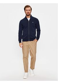 GANT - Gant Kardigan Casual Cotton Zip 8030164 Granatowy Regular Fit. Okazja: na co dzień. Kolor: niebieski. Materiał: bawełna. Styl: casual #2