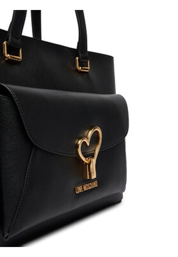 Love Moschino - LOVE MOSCHINO Torebka JC4136PP1OLQ0000 Czarny. Kolor: czarny. Materiał: skórzane