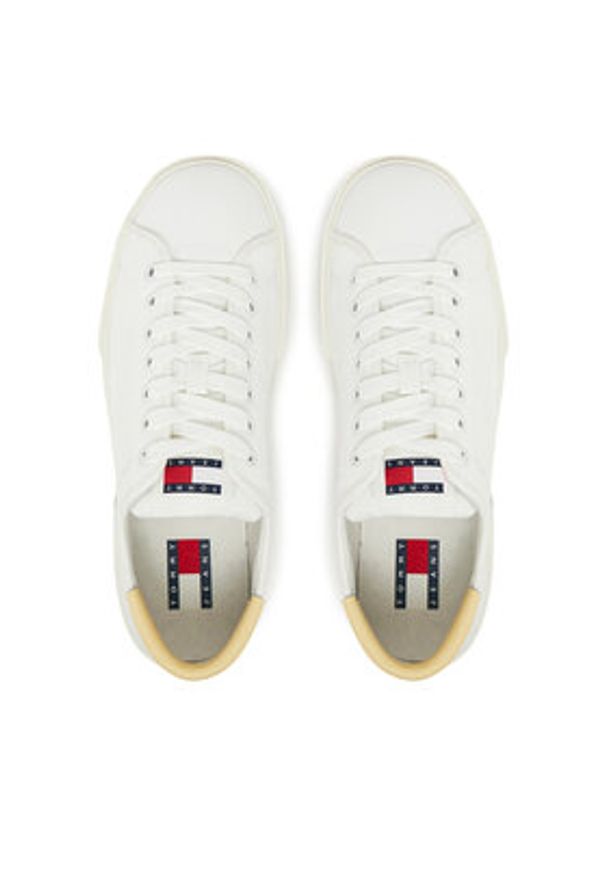 Tommy Jeans Sneakersy Tjw Flatform Canvas Sneaker EN0EN02792 Écru. Materiał: materiał