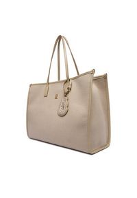 TOMMY HILFIGER - Tommy Hilfiger Torebka Th City Large Tote Melton AW0AW18215 Beżowy. Kolor: beżowy #5