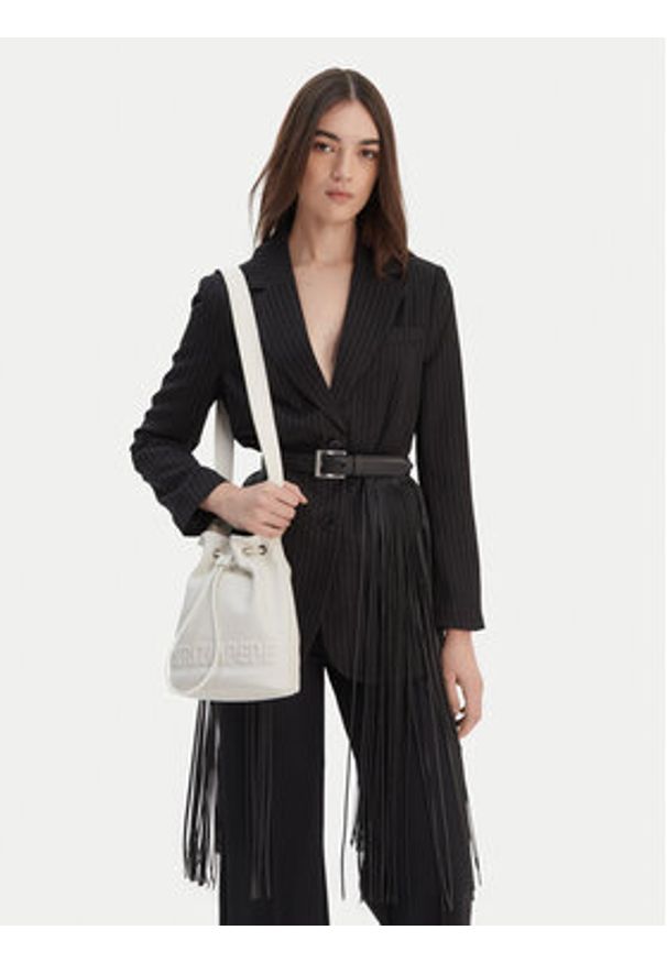 Patrizia Pepe Torebka 2B0126/L113 Biały. Kolor: biały. Materiał: skórzane