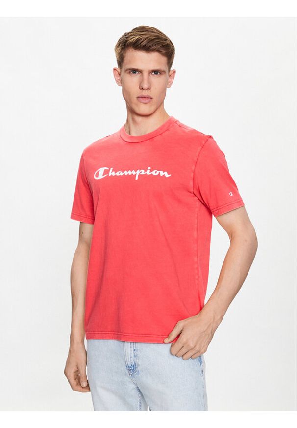 Champion T-Shirt 218604 Różowy Regular Fit. Kolor: różowy. Materiał: bawełna