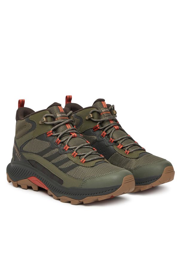 Trekkingi Merrell. Kolor: zielony. Technologia: Gore-Tex. Sport: turystyka piesza