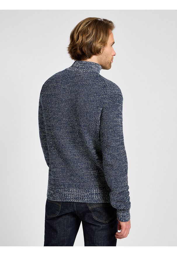 Lee - LEE MĘSKI SWETER LEE HALF ZIP KNIT MOOD INDIGO 112355674