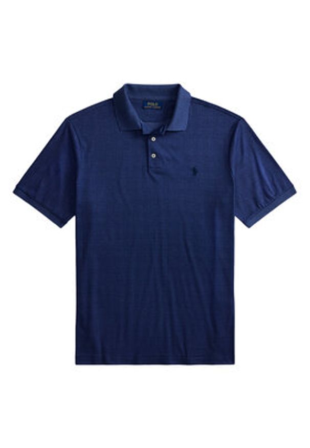 Polo Ralph Lauren Polo 710P07351002 Granatowy Slim Fit. Typ kołnierza: polo. Kolor: niebieski. Materiał: bawełna