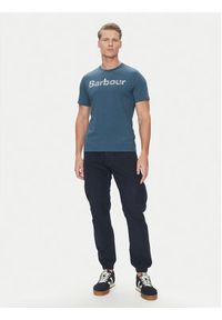 Barbour T-Shirt Devon MTS1391BU18 Granatowy Regular Fit. Kolor: niebieski. Materiał: bawełna #4