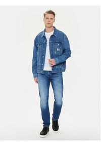 Calvin Klein Jeans Kurtka jeansowa 90's J30J325750 Niebieski Regular Fit. Kolor: niebieski. Materiał: bawełna
