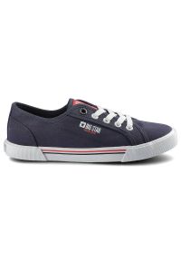 Big-Star - Granatowe Trampki Big Star Damskie Lekkie Półbuty. Okazja: na co dzień, do pracy, na spacer. Kolor: niebieski. Materiał: guma, jeans, materiał. Sezon: lato. Styl: casual, sportowy, klasyczny #8