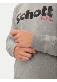 Schott NYC Bluza SWCREW Szary Regular Fit. Kolor: szary. Materiał: bawełna #5
