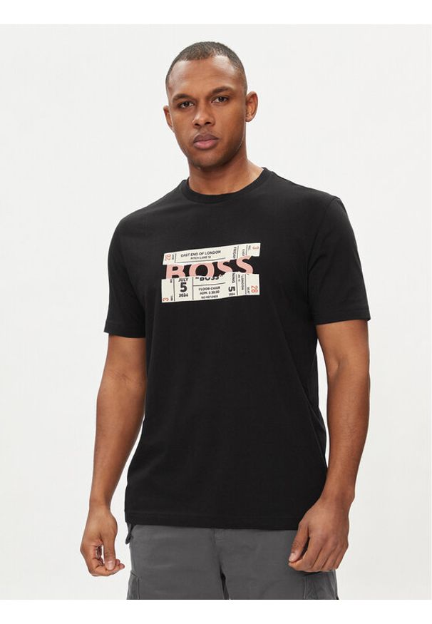 BOSS - Boss T-Shirt Bossticket 50515829 Czarny Regular Fit. Kolor: czarny. Materiał: bawełna