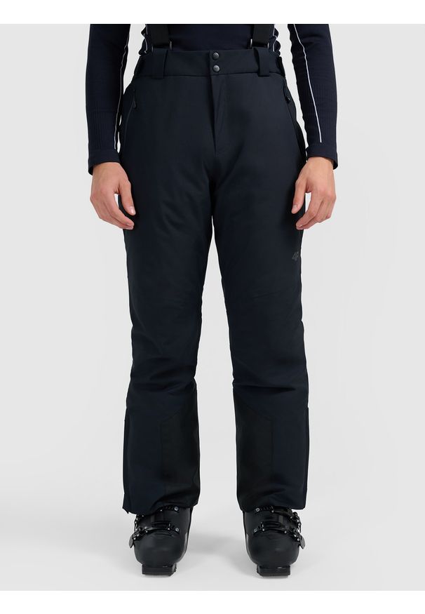 4f - 4F Spodnie narciarskie z szelkami membrana 10000 męskie - czarne XL. Kolor: czarny. Materiał: poliester. Sezon: zima. Sport: narciarstwo