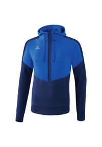 ERIMA - Dziecięca bluza z kapturem Erima Squad. Typ kołnierza: kaptur. Kolor: niebieski. Sport: fitness