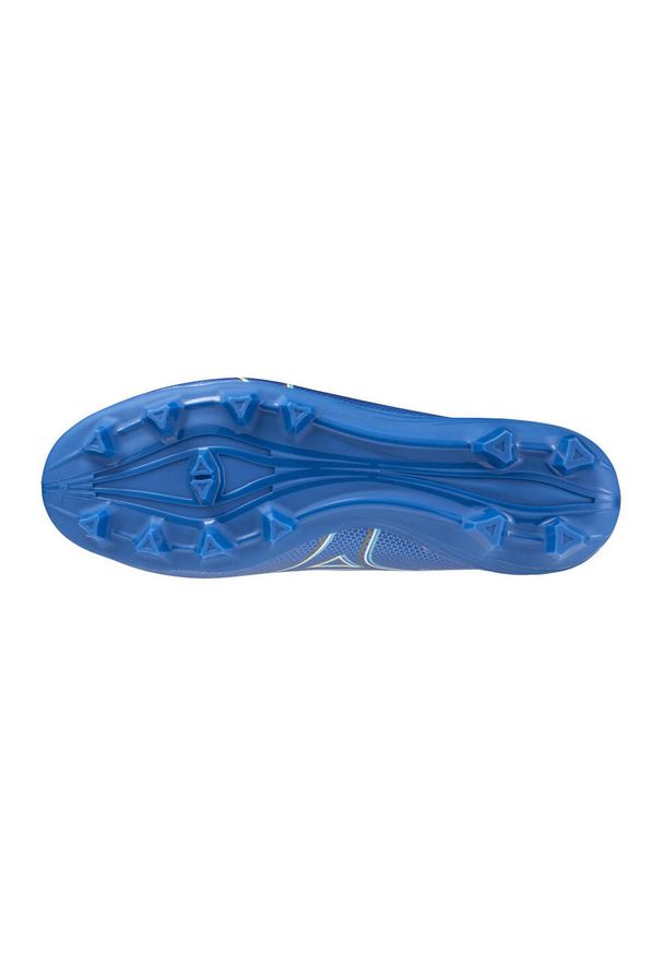 Buty piłkarskie męskie Mizuno Alfa Select Fg. Zapięcie: sznurówki. Kolor: biały, wielokolorowy, niebieski. Materiał: materiał. Szerokość cholewki: normalna. Sport: piłka nożna