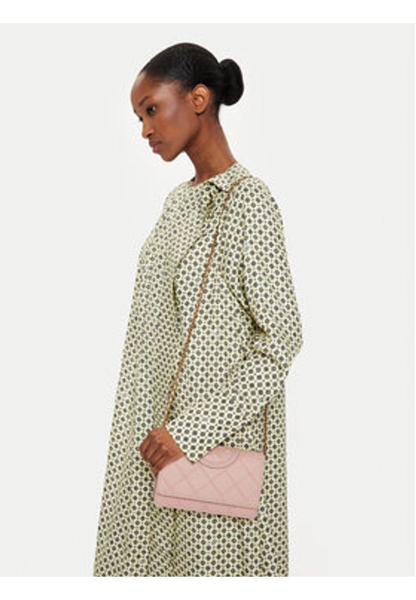 Tory Burch Torebka Fleming Soft Polished Grain Chain Wallet 158604 Różowy. Kolor: różowy. Materiał: skórzane