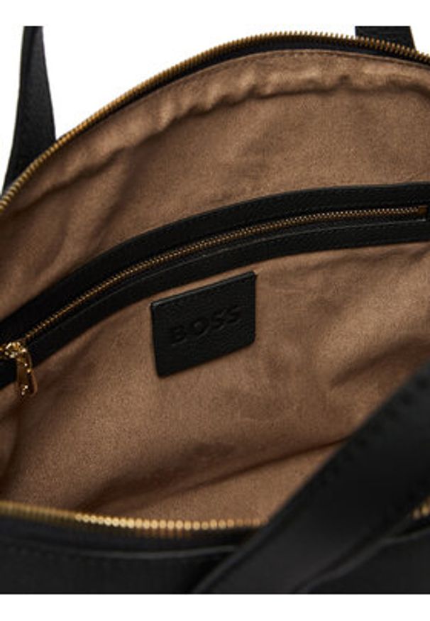 BOSS Torebka Lenah M 50563396 Czarny. Kolor: czarny. Materiał: skórzane