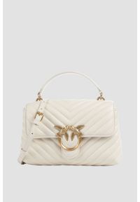 Pinko - PINKO Biała kopertówka Love Lady Puff Mini CL. Kolor: biały. Materiał: pikowane. Styl: casual, elegancki #1