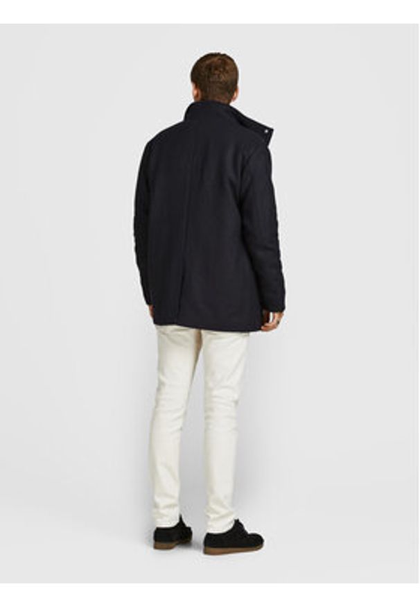 Jack & Jones - Jack&Jones Płaszcz wełniany Dunham 12189349 Czarny Regular Fit. Kolor: czarny. Materiał: syntetyk, wełna