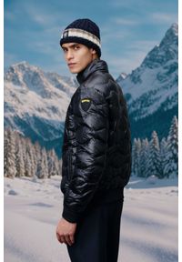 Blauer USA - BLAUER Czarna kurtka męska Daniel Short Jackets, Rozmiar L. Kolor: czarny. Materiał: poliamid