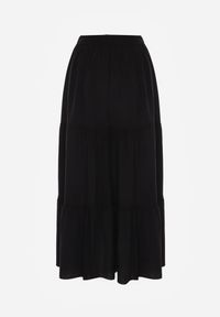 Renee - Czarna Rozkloszowana Spódnica Maxi z Wiskozy z Materiałowymi Paskami Wintelis. Okazja: na co dzień, na spotkanie biznesowe, na imprezę. Kolor: czarny. Materiał: wiskoza, materiał. Wzór: kolorowy, paski. Sezon: lato. Styl: casual, biznesowy, elegancki, wakacyjny #3