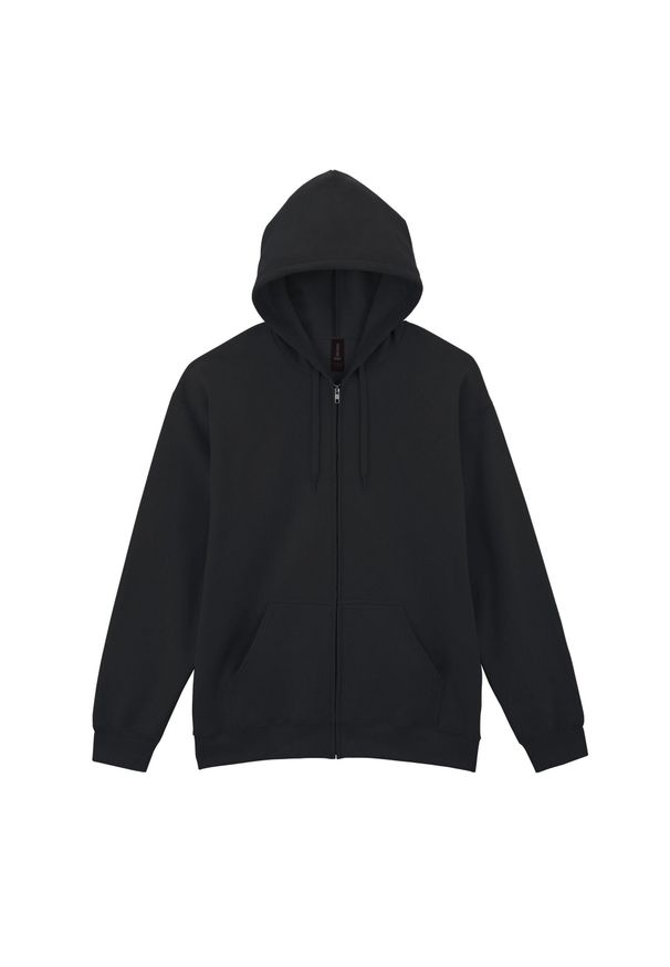 GILDAN - Męska Bluza Z Kapturem Softstyle Midweight Full Zip. Typ kołnierza: kaptur. Kolor: czarny