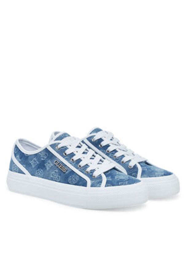 Guess Sneakersy FLJJX7 FAL12 Niebieski. Kolor: niebieski. Materiał: skóra