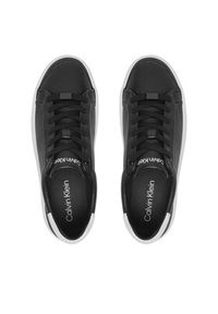 Calvin Klein Sneakersy Vulc Lace Up Lth HW0HW02214 Czarny. Kolor: czarny. Materiał: skóra