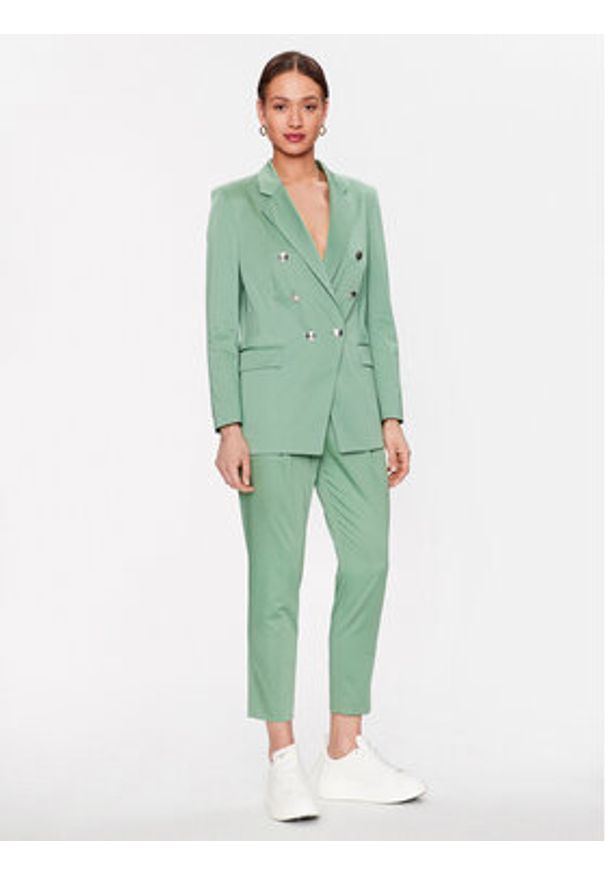 BOSS - Boss Marynarka 50491291 Zielony Regular Fit. Kolor: zielony. Materiał: bawełna