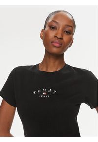 Tommy Jeans T-Shirt Essential Logo DW0DW18140 Czarny Slim Fit. Kolor: czarny. Materiał: bawełna, syntetyk #3