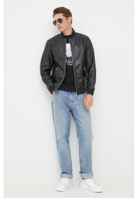 Karl Lagerfeld t-shirt bawełniany 500251.755071 kolor czarny z nadrukiem. Kolor: czarny. Materiał: bawełna. Wzór: nadruk #5