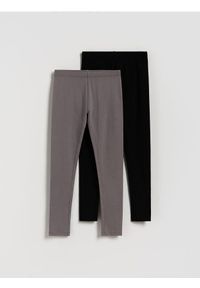 Reserved - Bawełniane legginsy 2 pack - wielobarwny. Materiał: bawełna