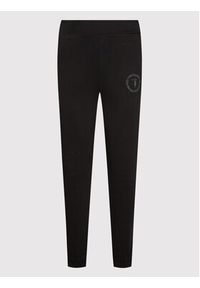 Trussardi Jeans - Trussardi Spodnie dresowe 56P00356 Czarny Regular Fit. Kolor: czarny. Materiał: dresówka, bawełna