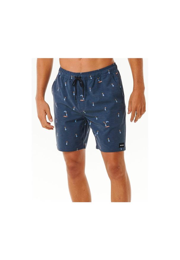 Rip Curl - Boardshorty RIP CURL Hula Breach Volley granatowy. Okazja: na plażę. Kolor: niebieski. Styl: elegancki