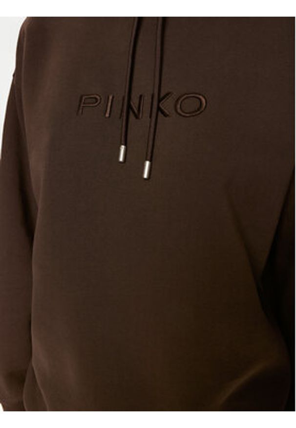 Pinko Bluza Skype 101685 A21P Brązowy Relaxed Fit. Kolor: brązowy. Materiał: bawełna