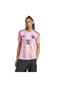 Adidas - Koszulka domowa dla kobiet Inter Miami FC 2025/26. Kolor: różowy. Wzór: paski. Sport: piłka nożna