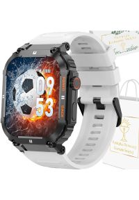 Gravity - Zegarek chłopięcy KOMUNIA SMARTWATCH GRAVITY LUTON GT6-8 czarny/ biały gumowy. Rodzaj zegarka: smartwatch. Kolor: biały, czarny, wielokolorowy. Materiał: guma